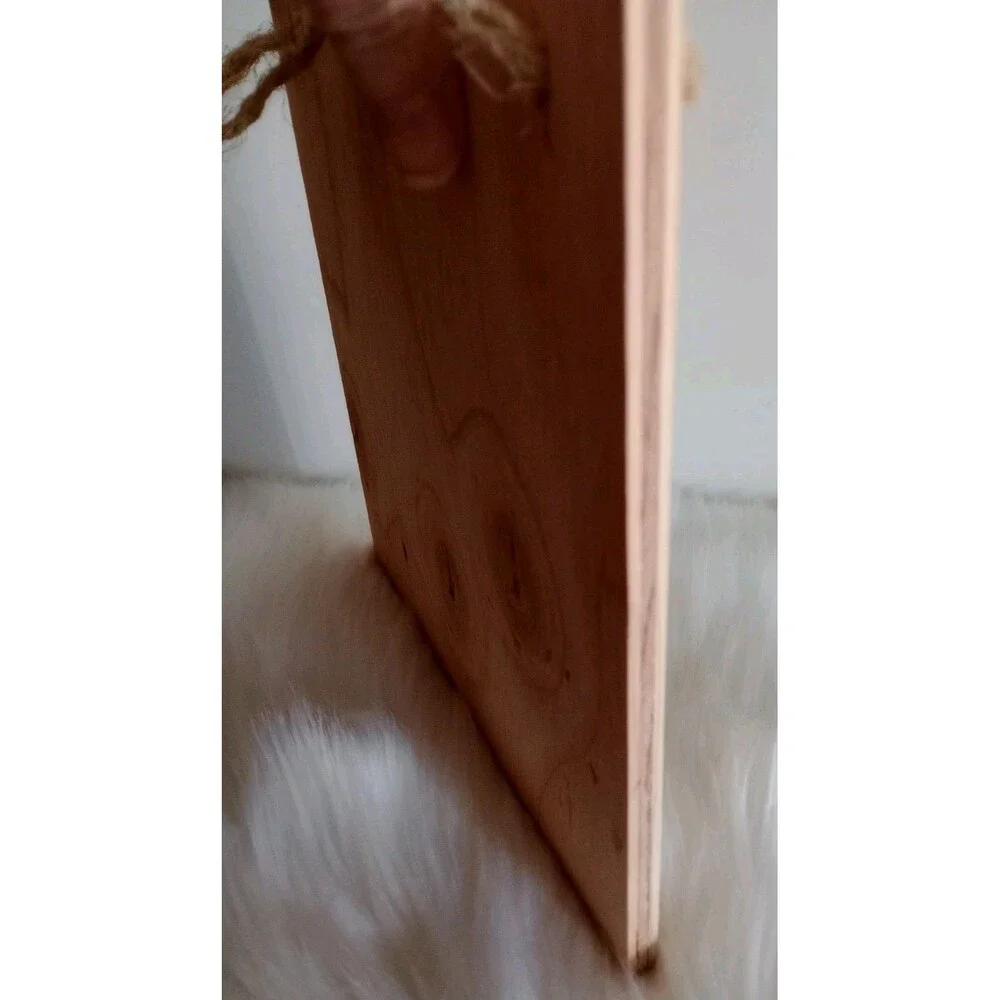 Handmade Cowboy & Dog Home Decor Wood Burnished 8 1/2